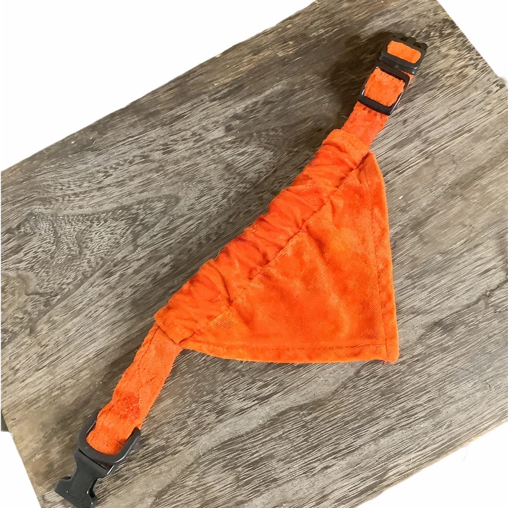 Crushed Velvet Dog Collar with Bandana
